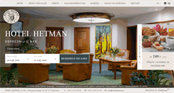 Desktop Screenshot of hotelhetman.pl